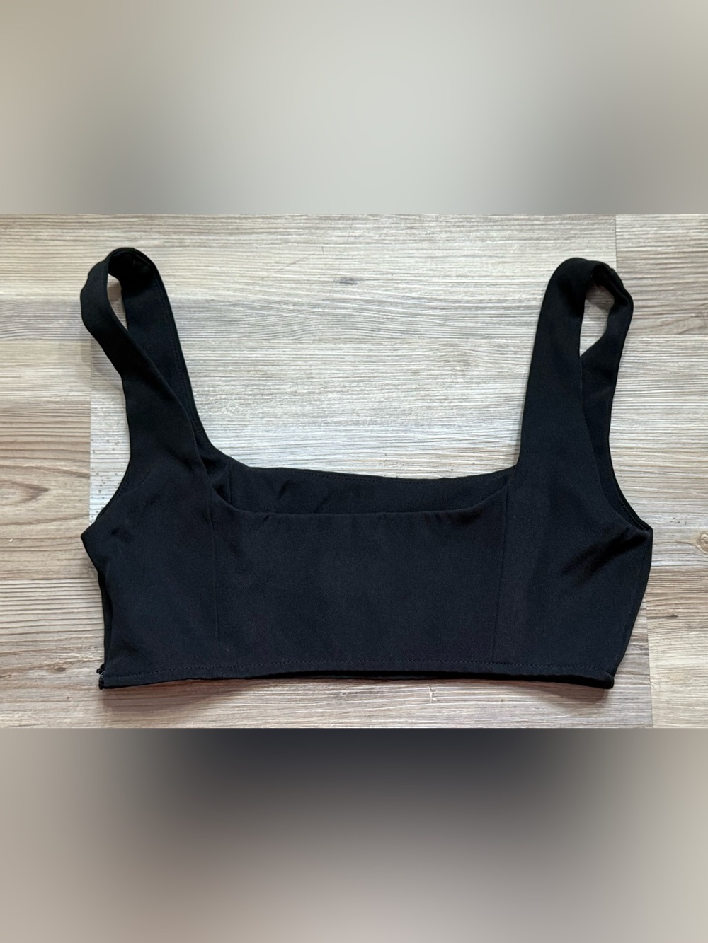 Princess Polly Huxley Black Crop Top with Wide Straps - Picture 7 of 9
